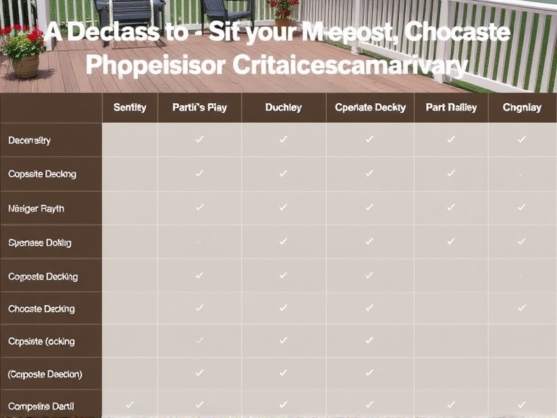 Choosing the Best Composite Decking: A Comparison Chart Review