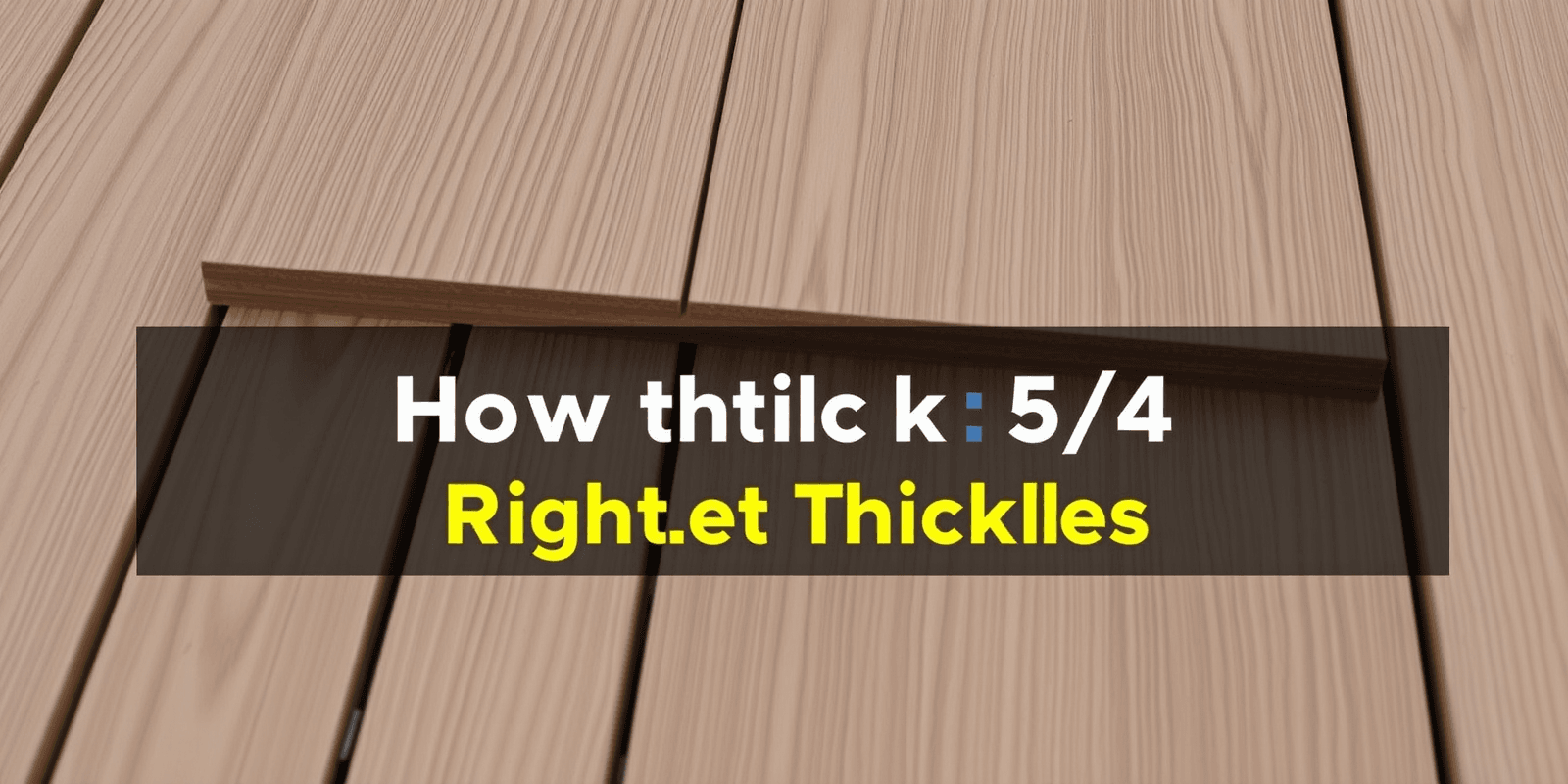 Choosing the Right Thickness: 5/4 Composite Decking