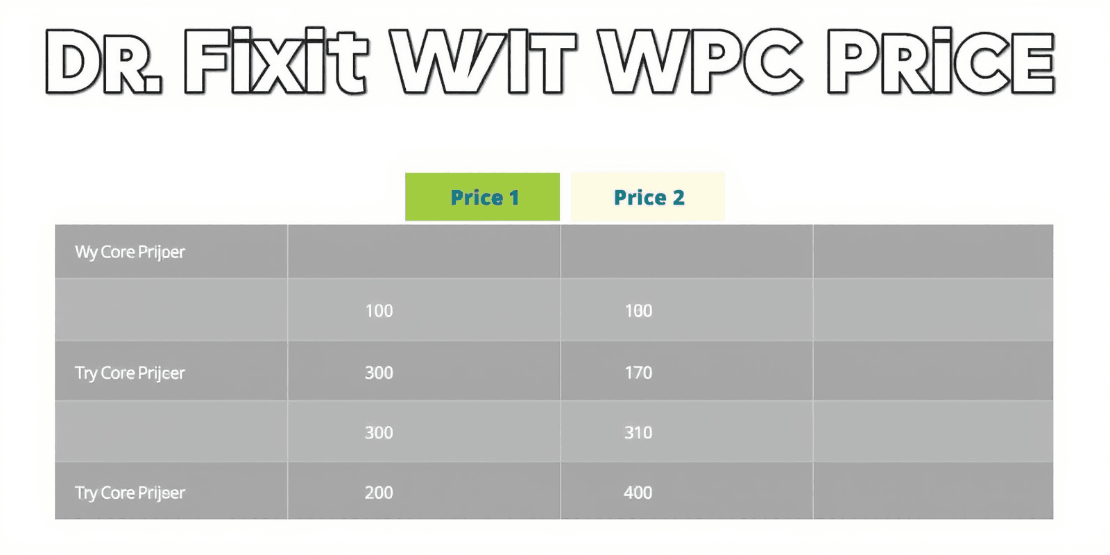 Comparative Analysis: Dr Fixit WPC Price vs Competitors