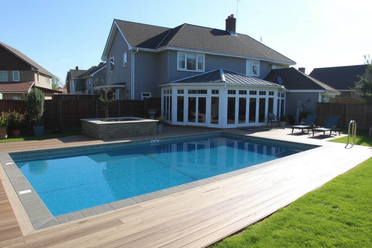 composite decking around pools