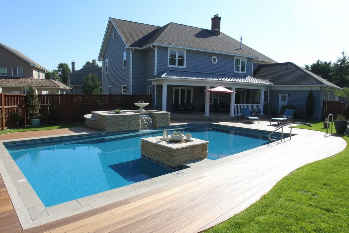 composite decking around swimming pools
