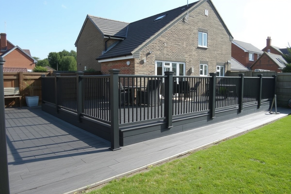 composite decking charcoal grey