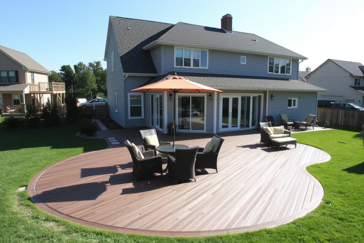 composite decking circle