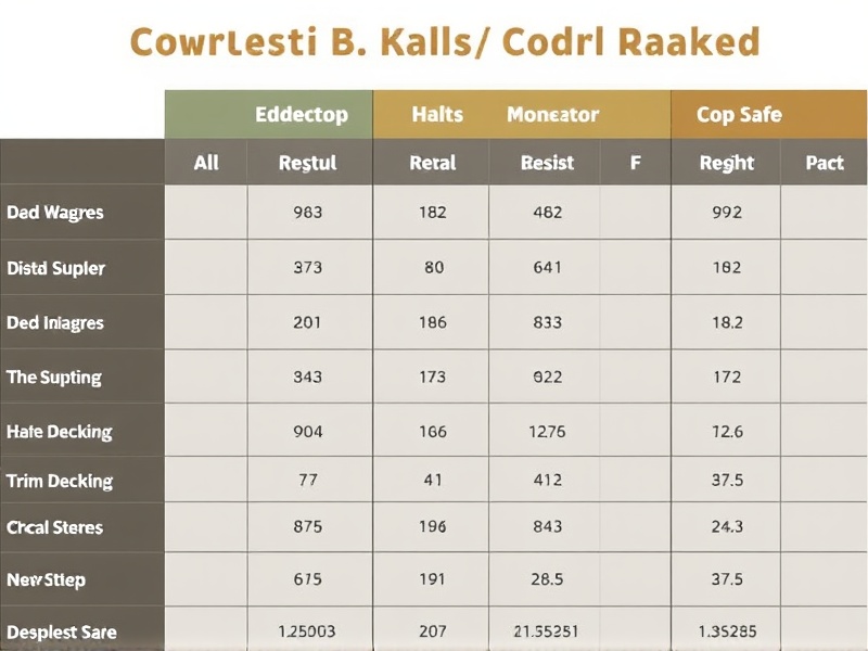 composite decking comparison chart