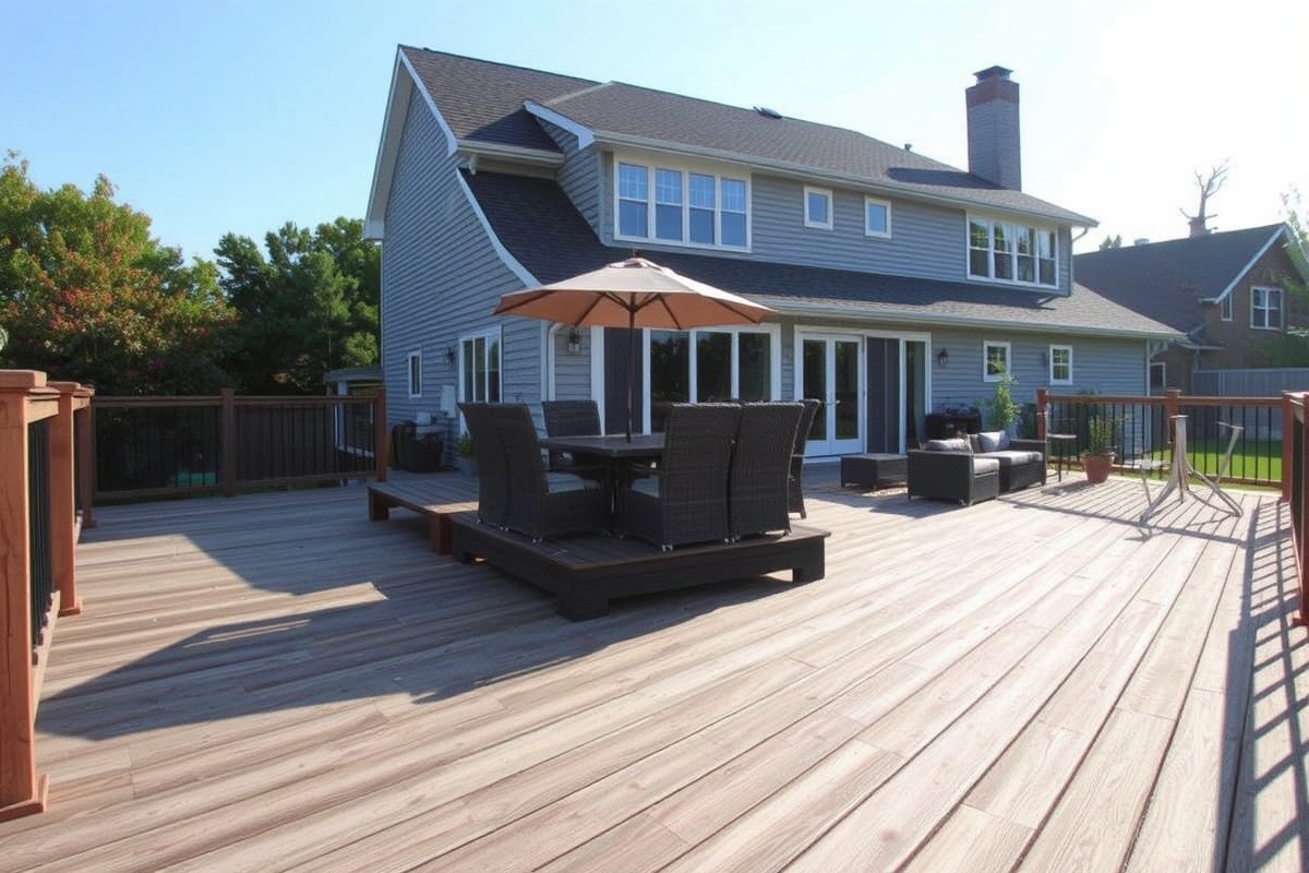 composite decking faded