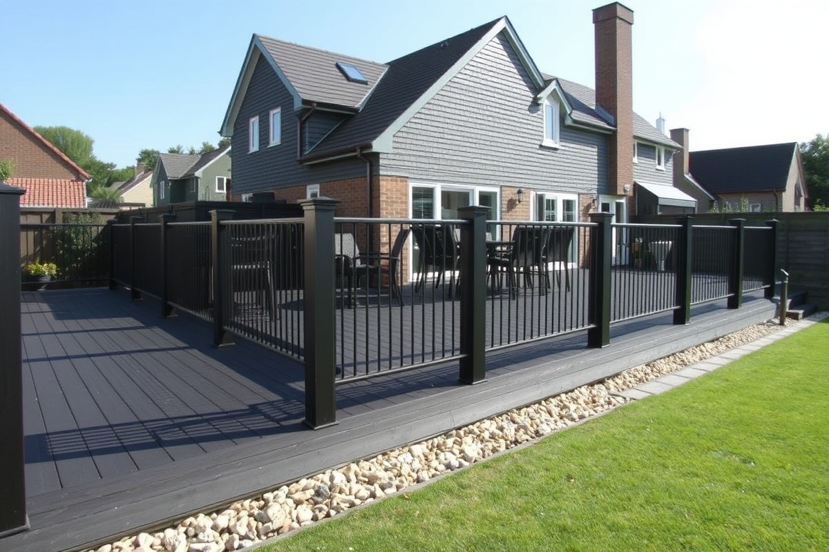 composite decking graphite