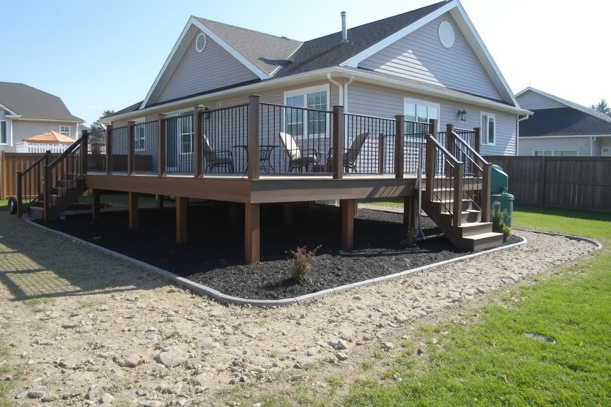 composite decking ground level