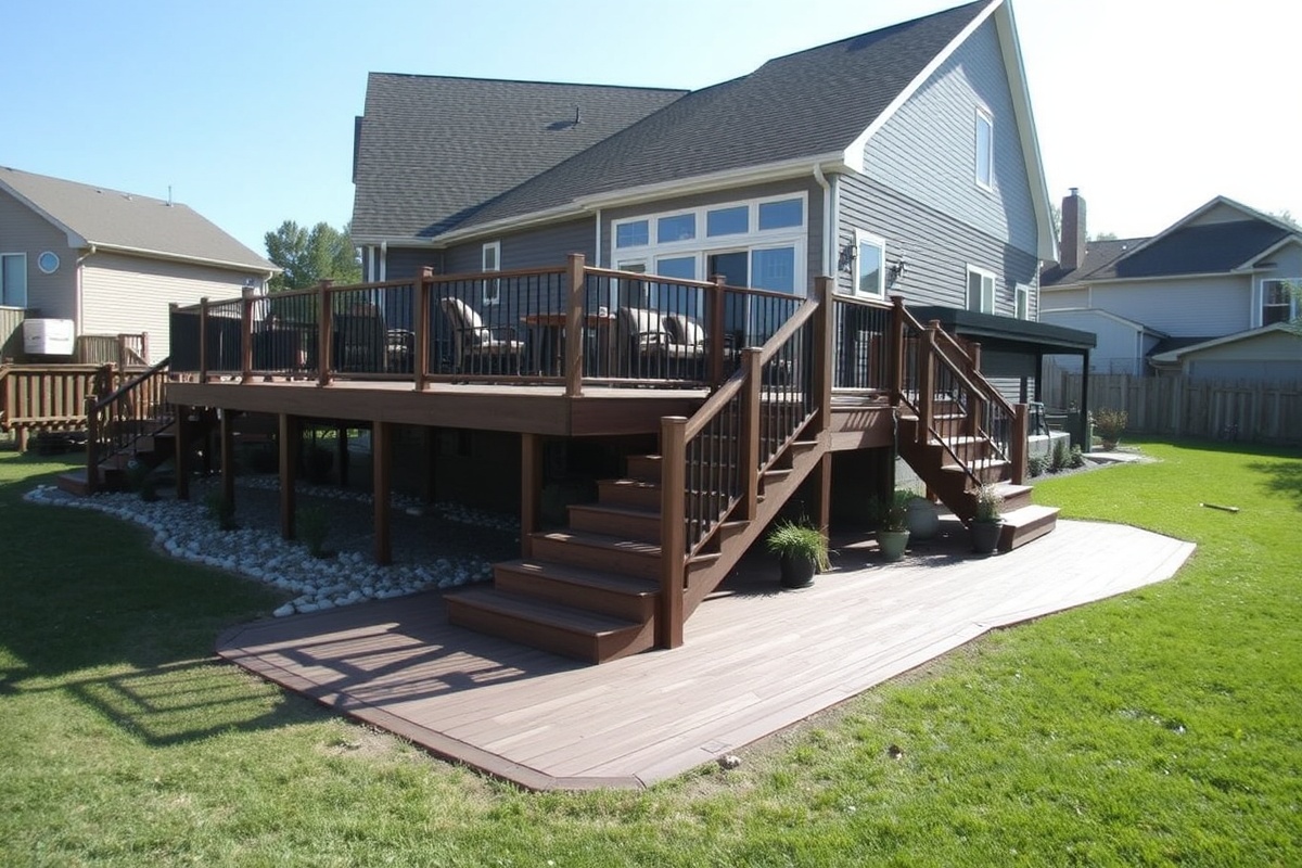 composite decking ideas with steps