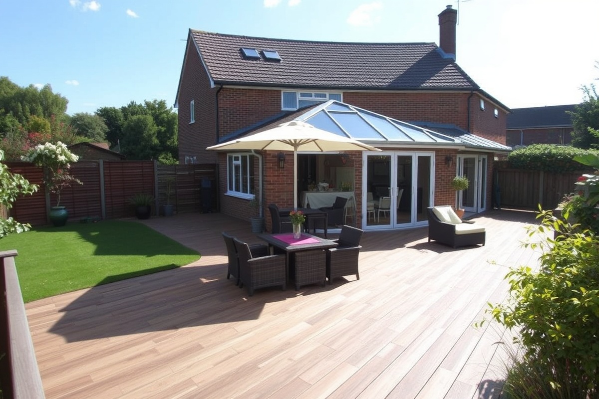 composite decking in gardens