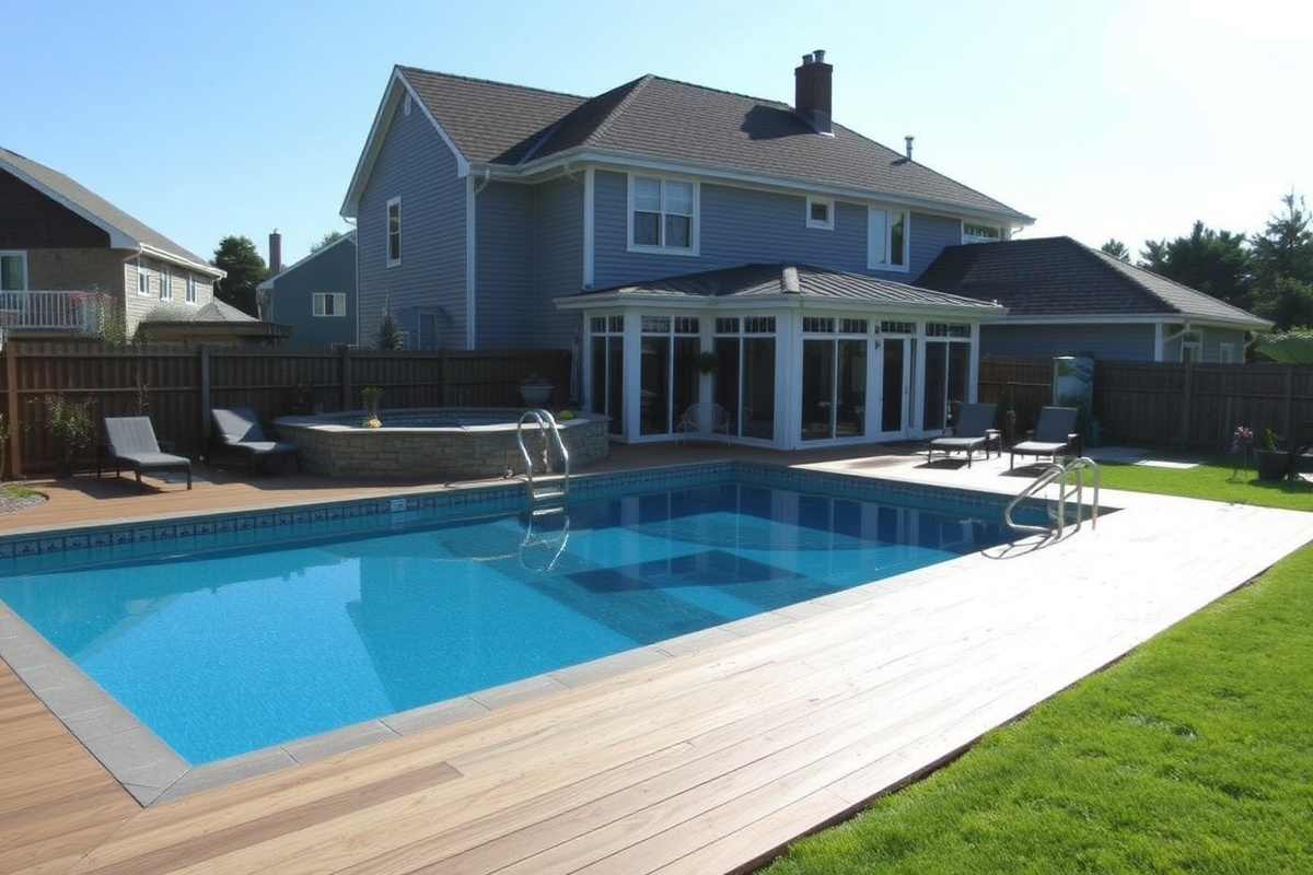 Composite Decking Installation Around Swimming Pools