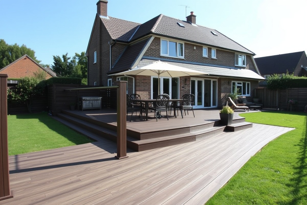 composite decking mocha