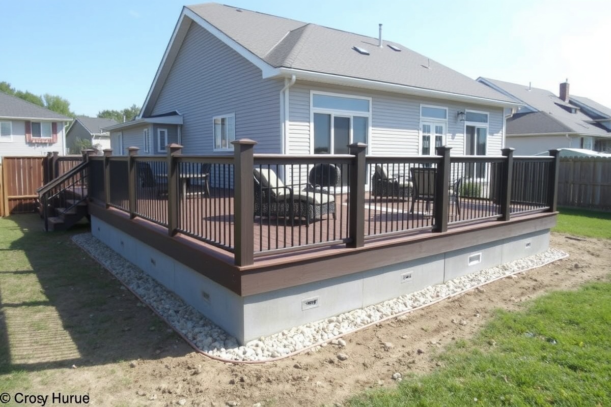 composite decking on concrete base