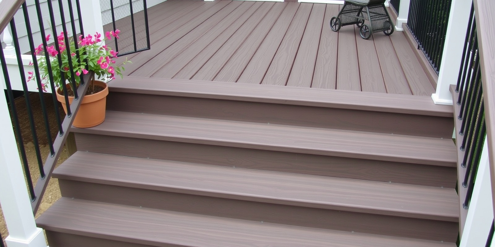 composite decking on stairs