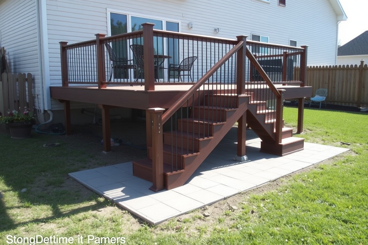 composite decking over concrete steps