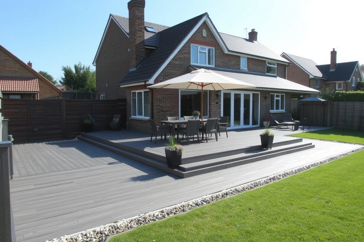composite decking pebble grey