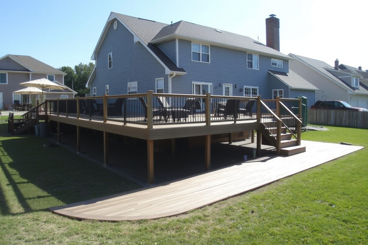composite decking raised