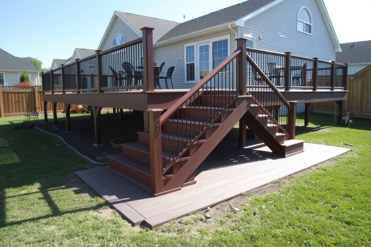 composite decking step ideas