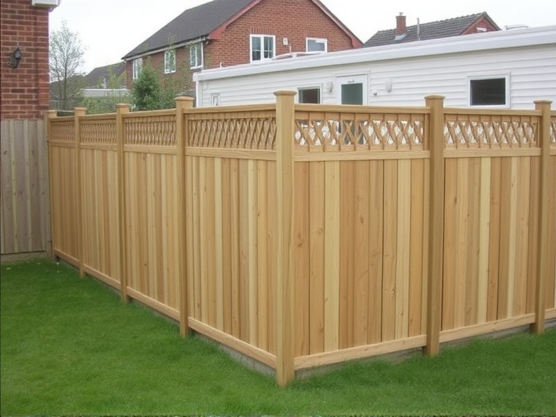 composite wood caravan fencing