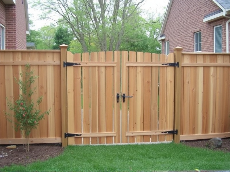 composite wood fencing with gates