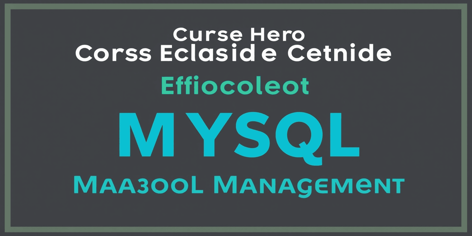 Course Hero’s Guide to Efficient MySQL Management in WPC 300