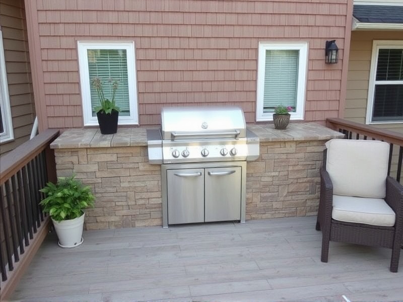 covering an exterior grill surround with composite decking
