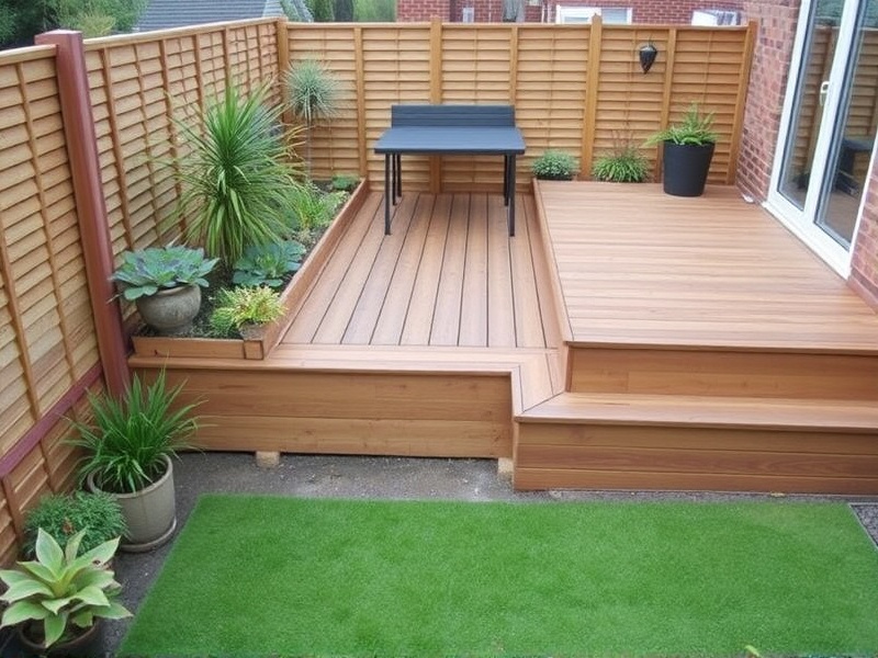 Creative Ideas for Small Garden Composite Decking