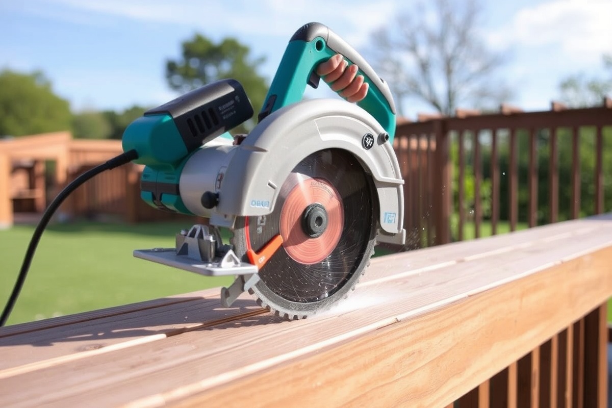 cutting composite decking with hand saw