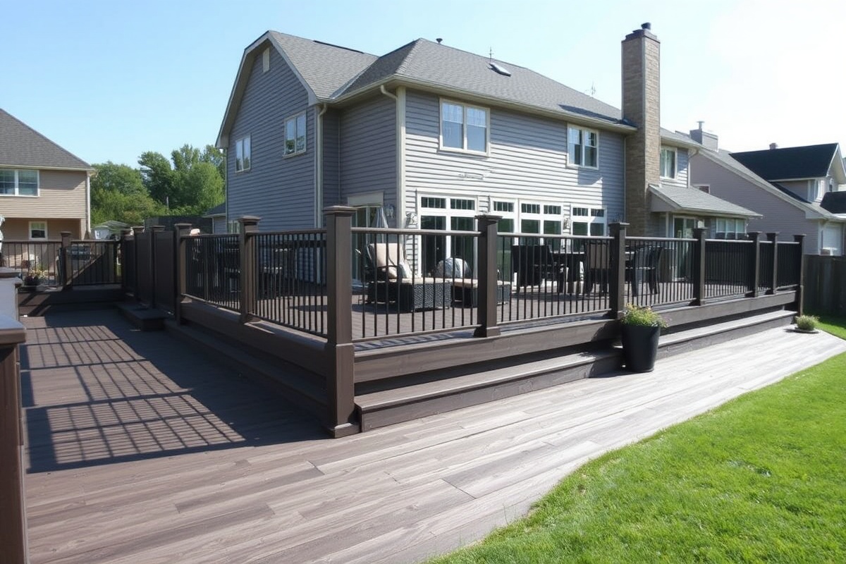 dark brown composite decking