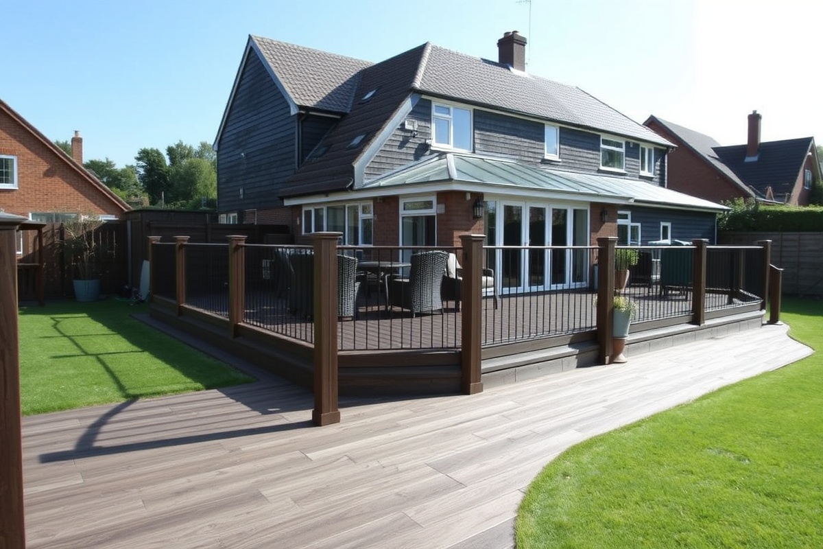 dark oak composite decking