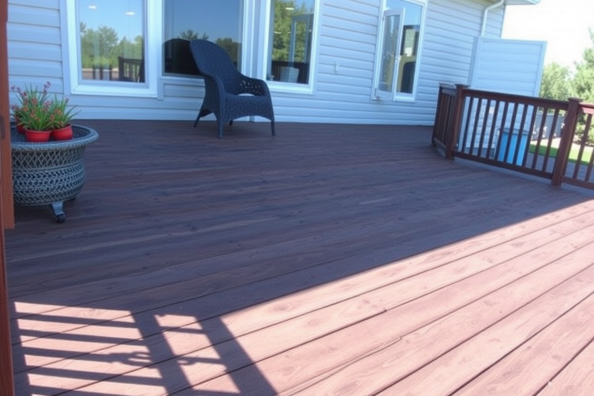 dark spots on composite decking