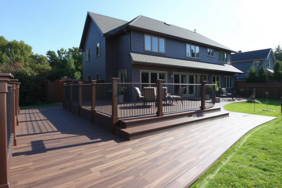 dark teak composite decking