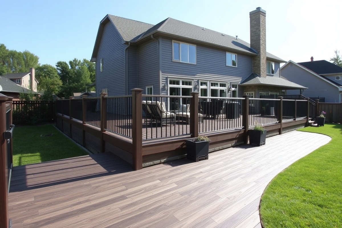 dark walnut composite decking