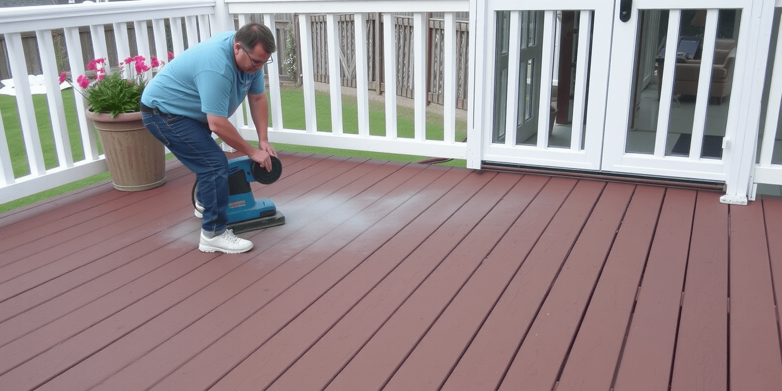 deck wpc sanding