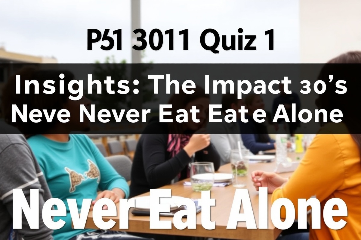WPC 301 Quiz 1 Insights: The Impact of ASU's Never Eat Alone Campaign