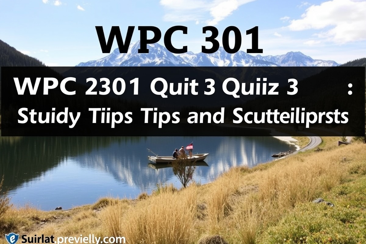 WPC 301 Quiz 3 Quizlet: Study Tips and Strategies
