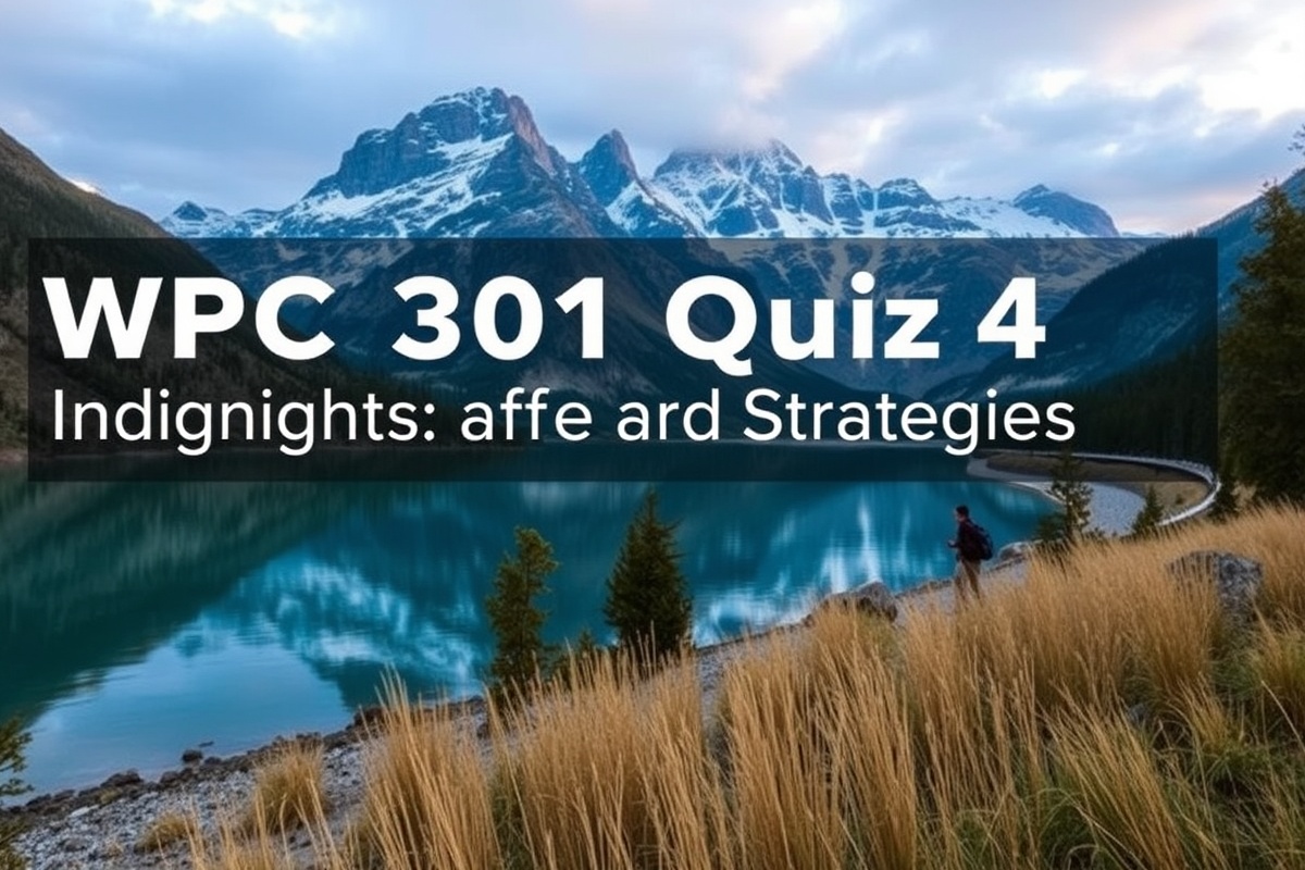 WPC 301 Quiz 4 Insights: Tips and Strategies