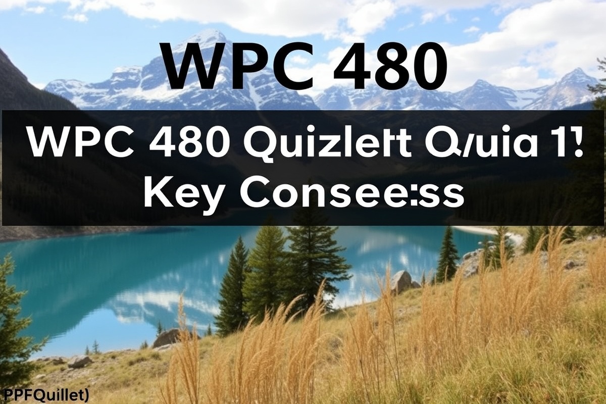 WPC 480 Quizlet Quiz 1: Key Concepts Explained