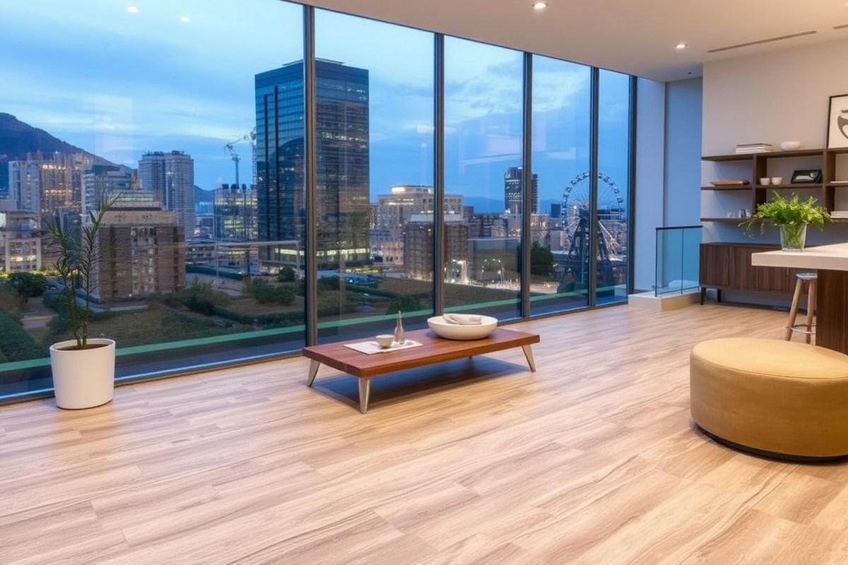 wpc click flooring tile look