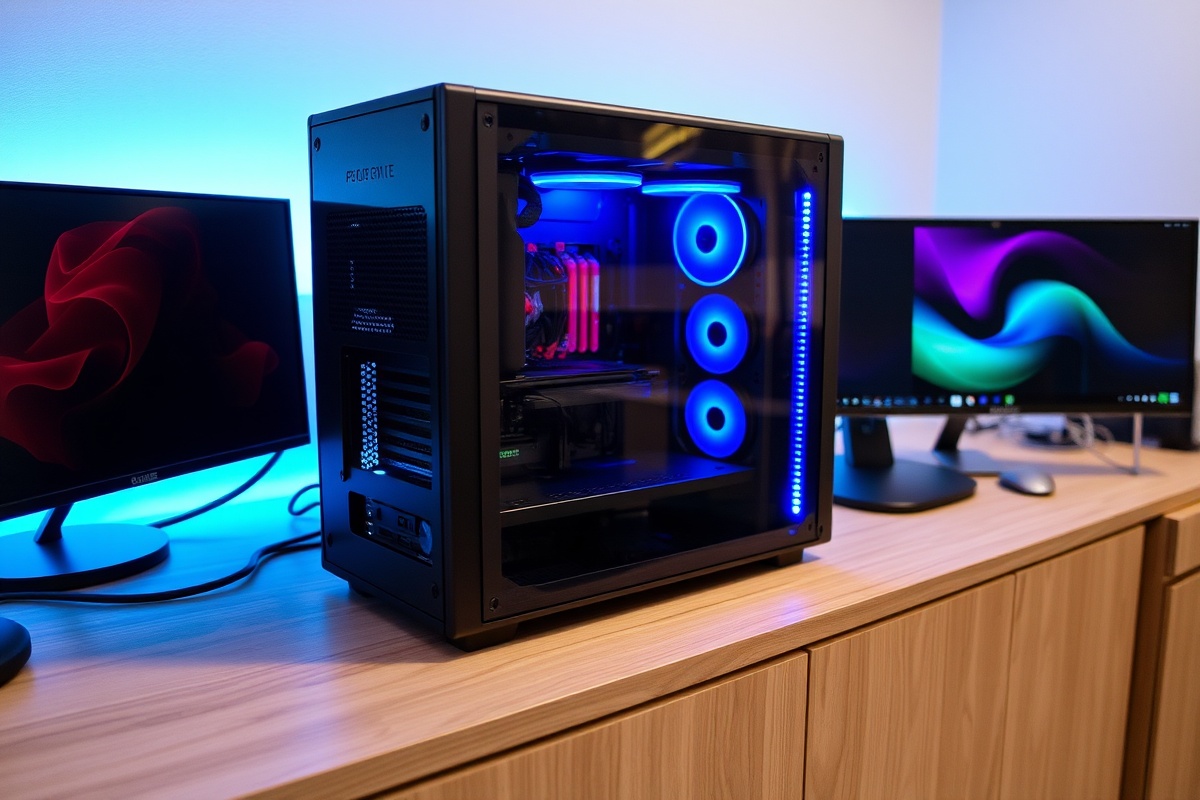 wpc computer case witha screen on the side