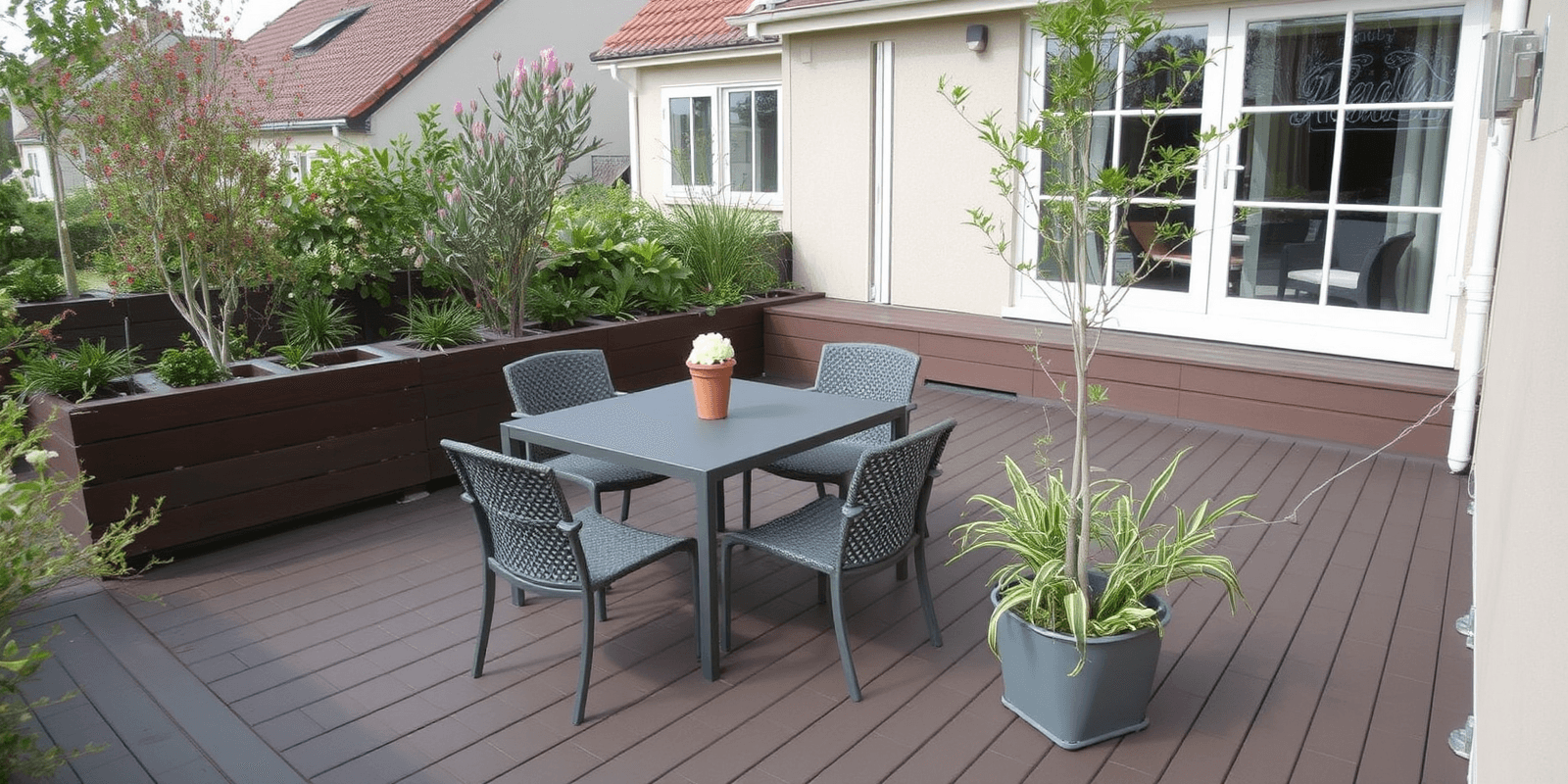 wpc holz terrasse