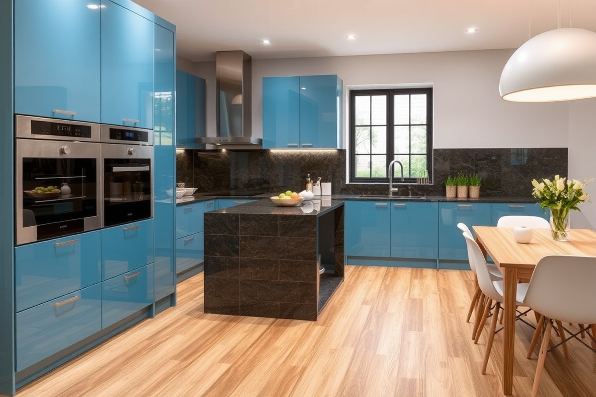 wpc vinyl flooring design kitchen