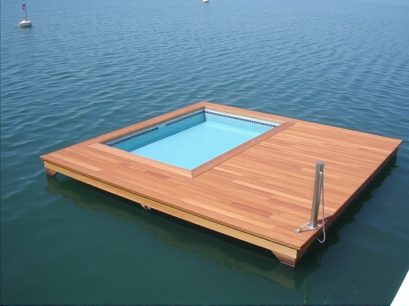 composite decking swim platform