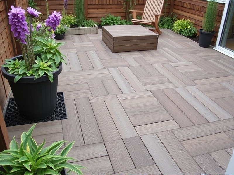 composite garden decking tiles