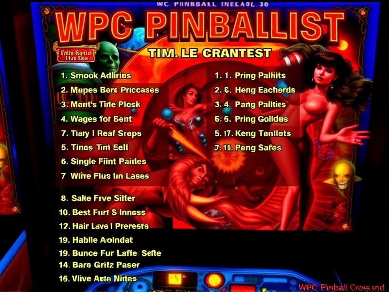wpc pinball list